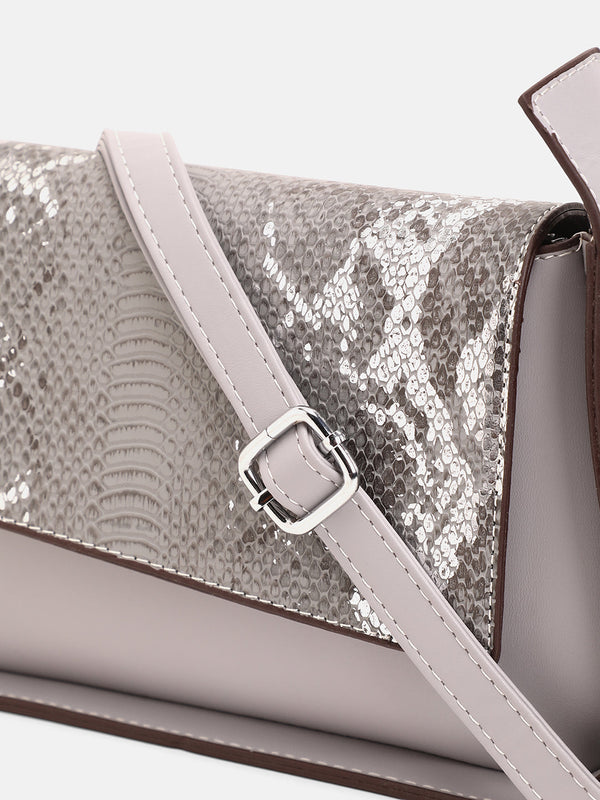 The Coilmark Asymmetric Hand Bag - Coin Grey