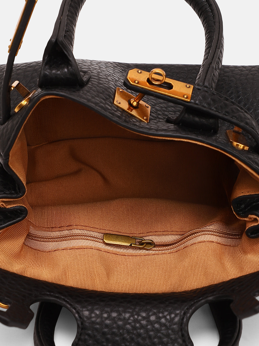 The Mini Overlap Satchel Sling Bag With Pouch - Onyx Black