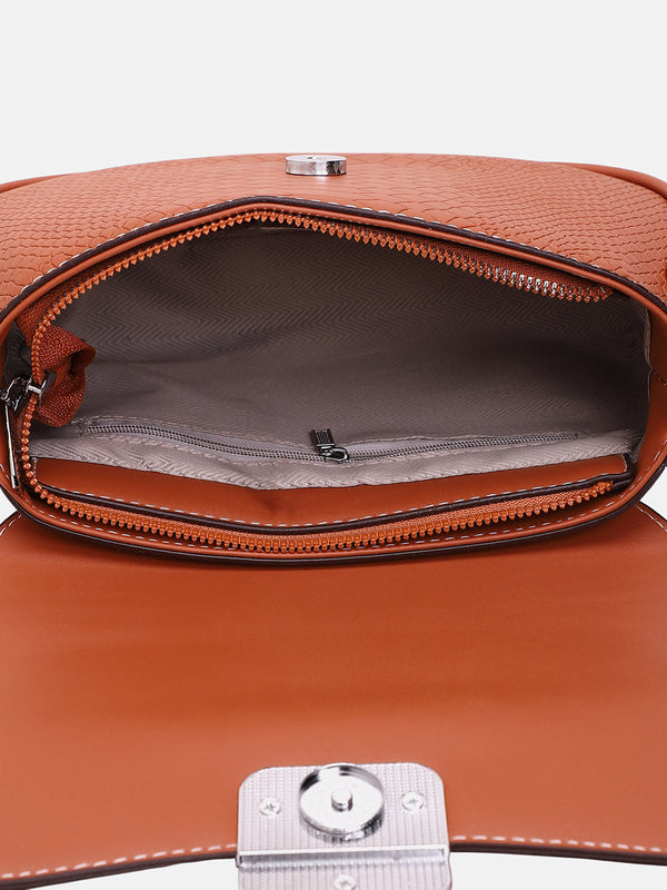 The Coilmark Curve Hand Bag - Terracotta Brown
