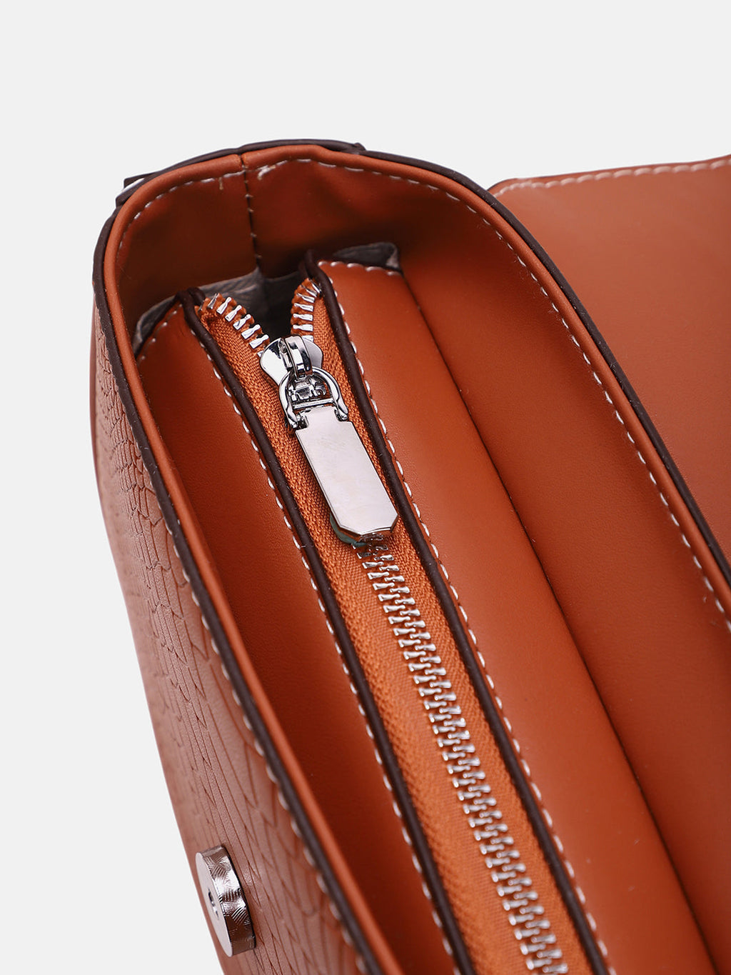 The Coilmark Curve Hand Bag - Terracotta Brown