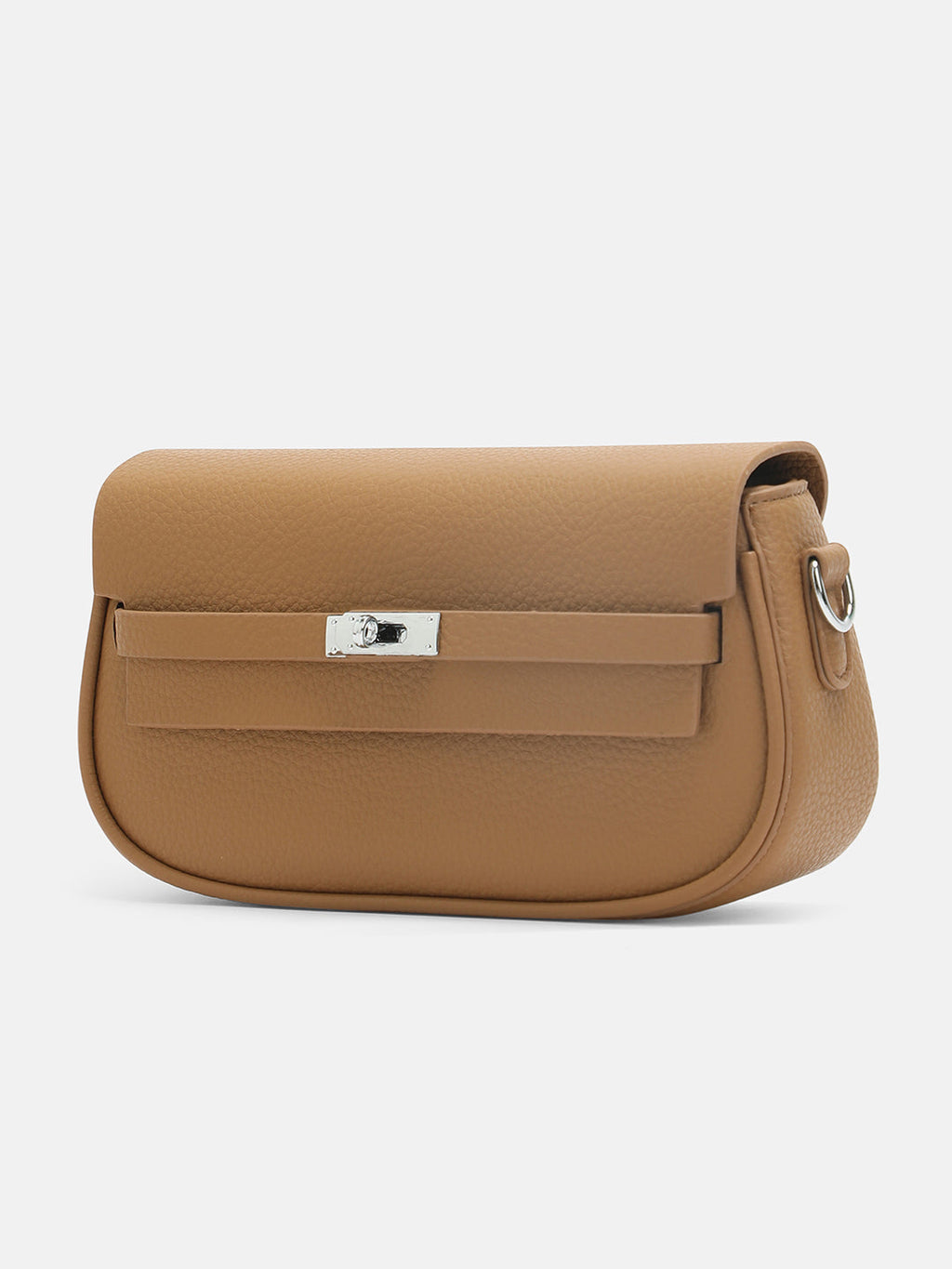 The Overlap-Curve Sling Bag With Pouch - Tan Brown