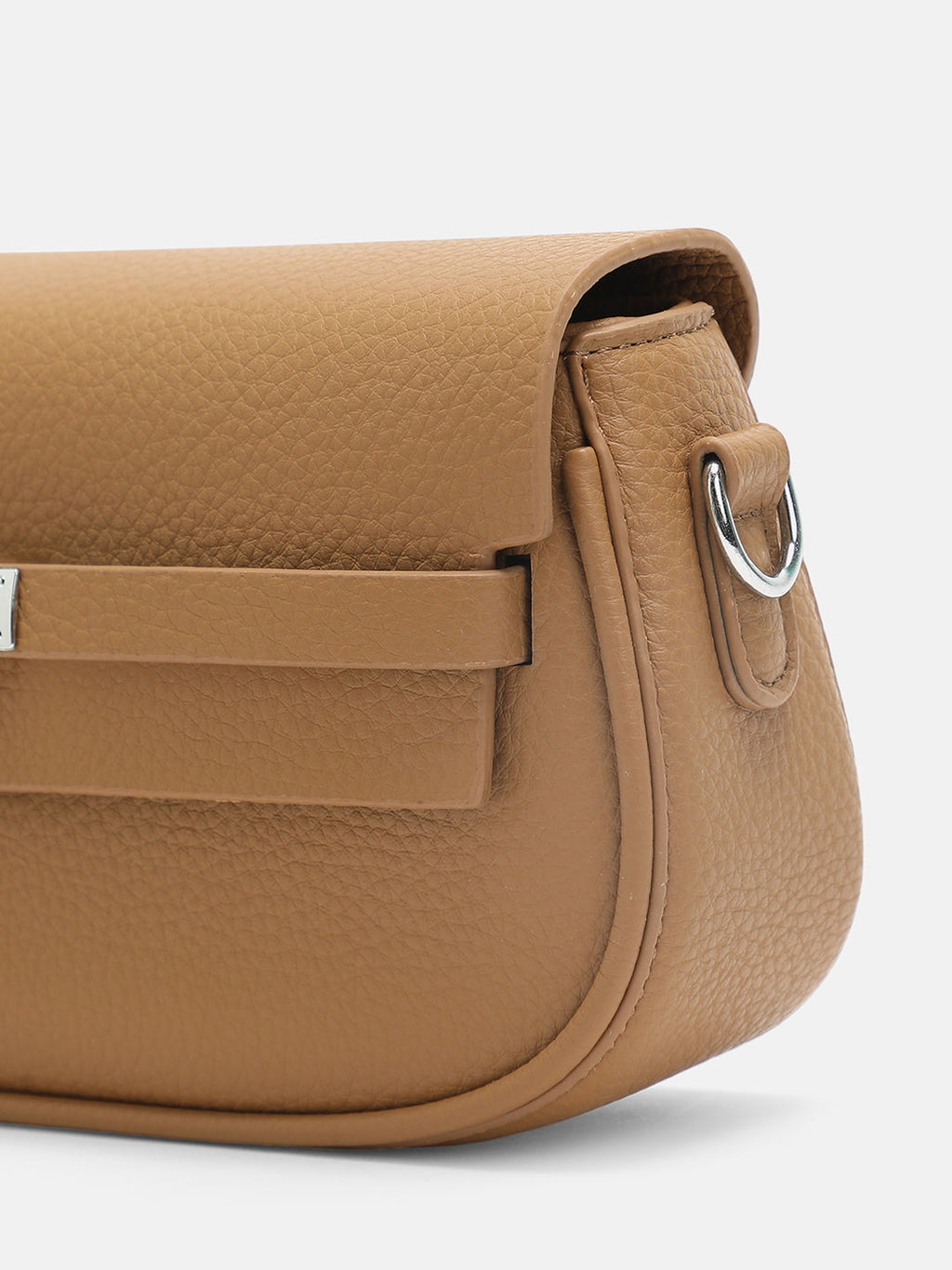 The Overlap-Curve Sling Bag With Pouch - Tan Brown