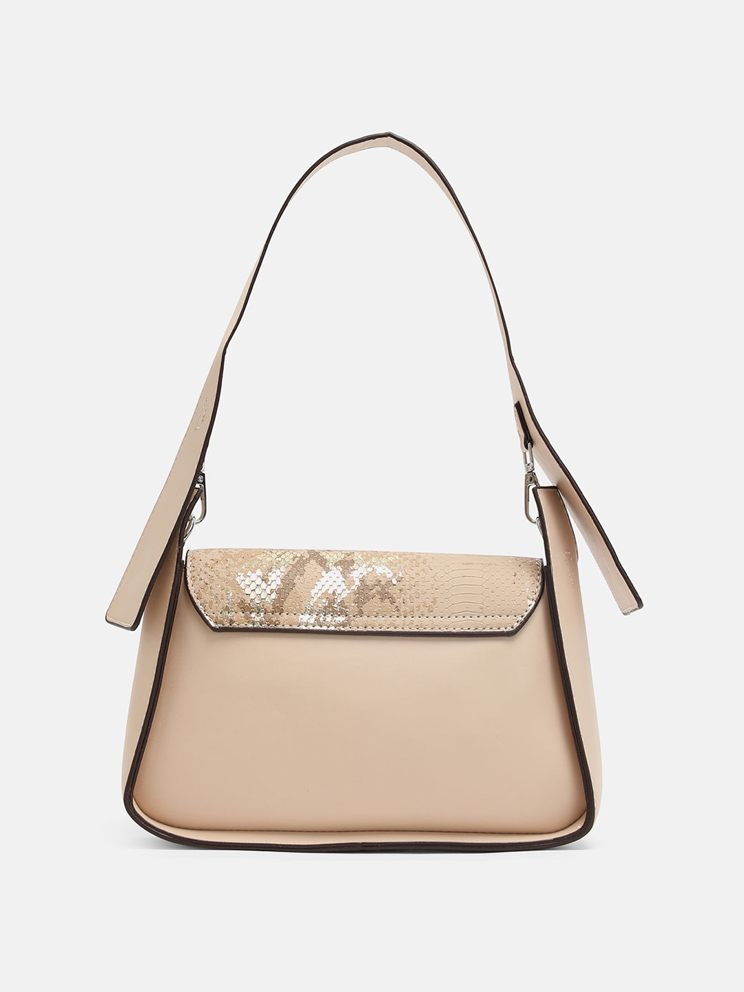 The Coilmark Asymmetric Hand Bag - Ecru Beige