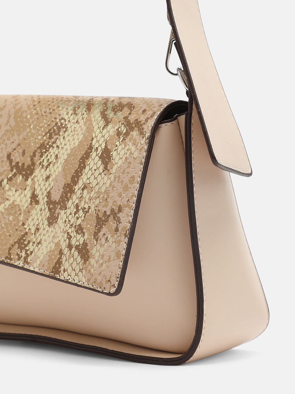 The Coilmark Asymmetric Hand Bag - Ecru Beige