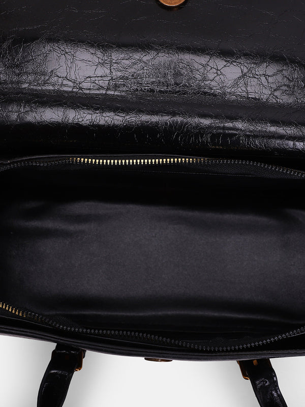 The Coreline Satchel Bag - Onyx Black