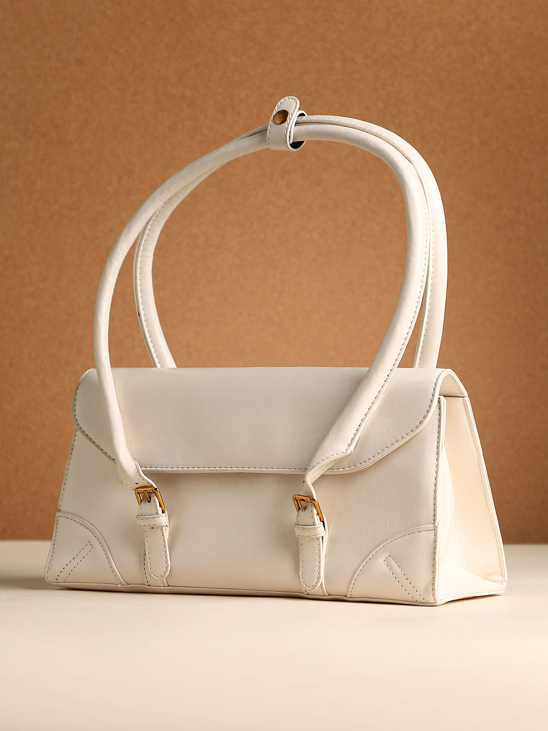 The Coreline Satchel Bag - Ecru White