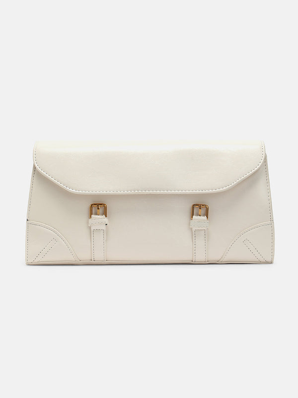 The Coreline Satchel Bag - Ecru White