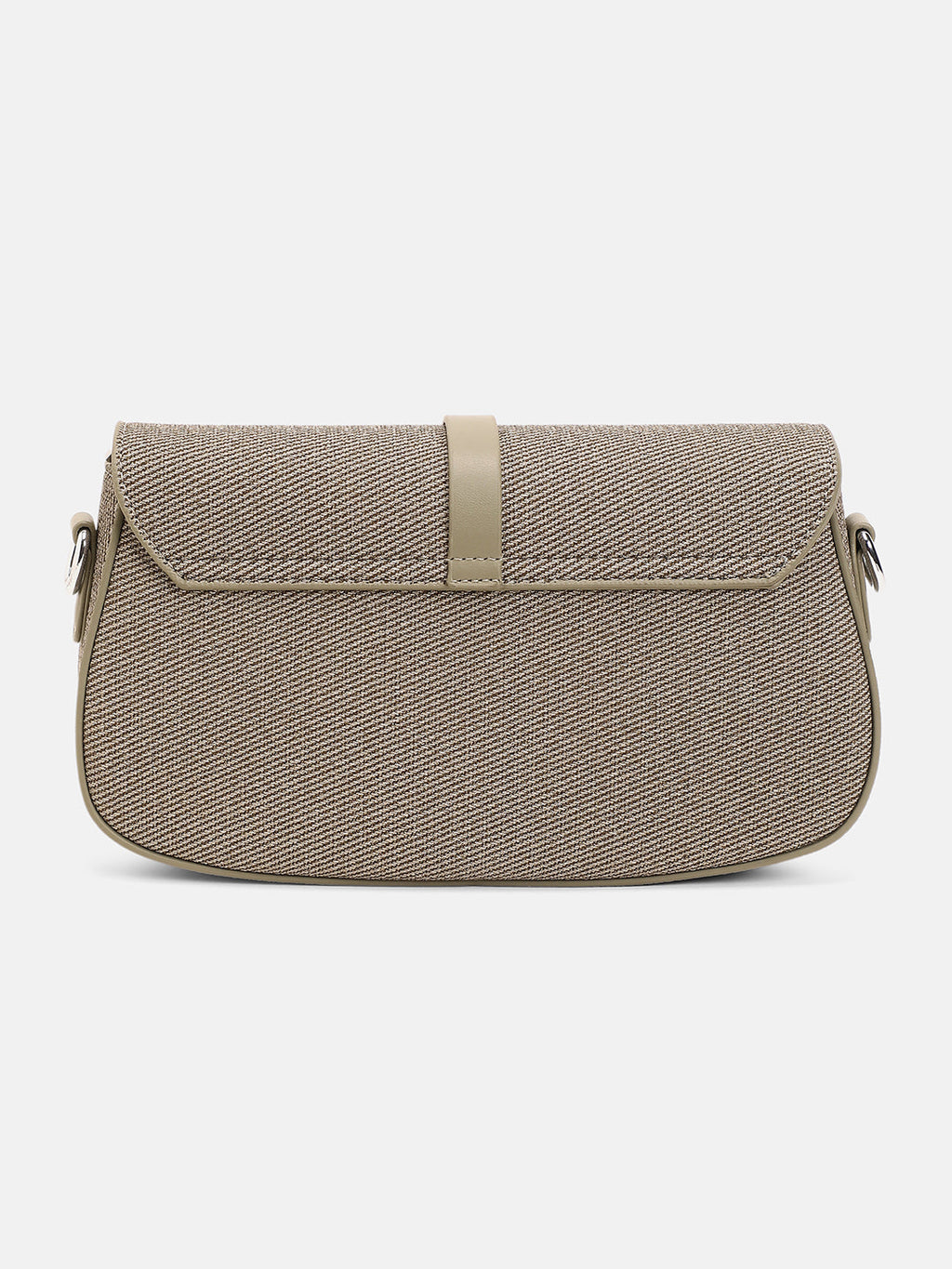 The Ribbed-Structured Sling Bag With Pouch - Olive Green