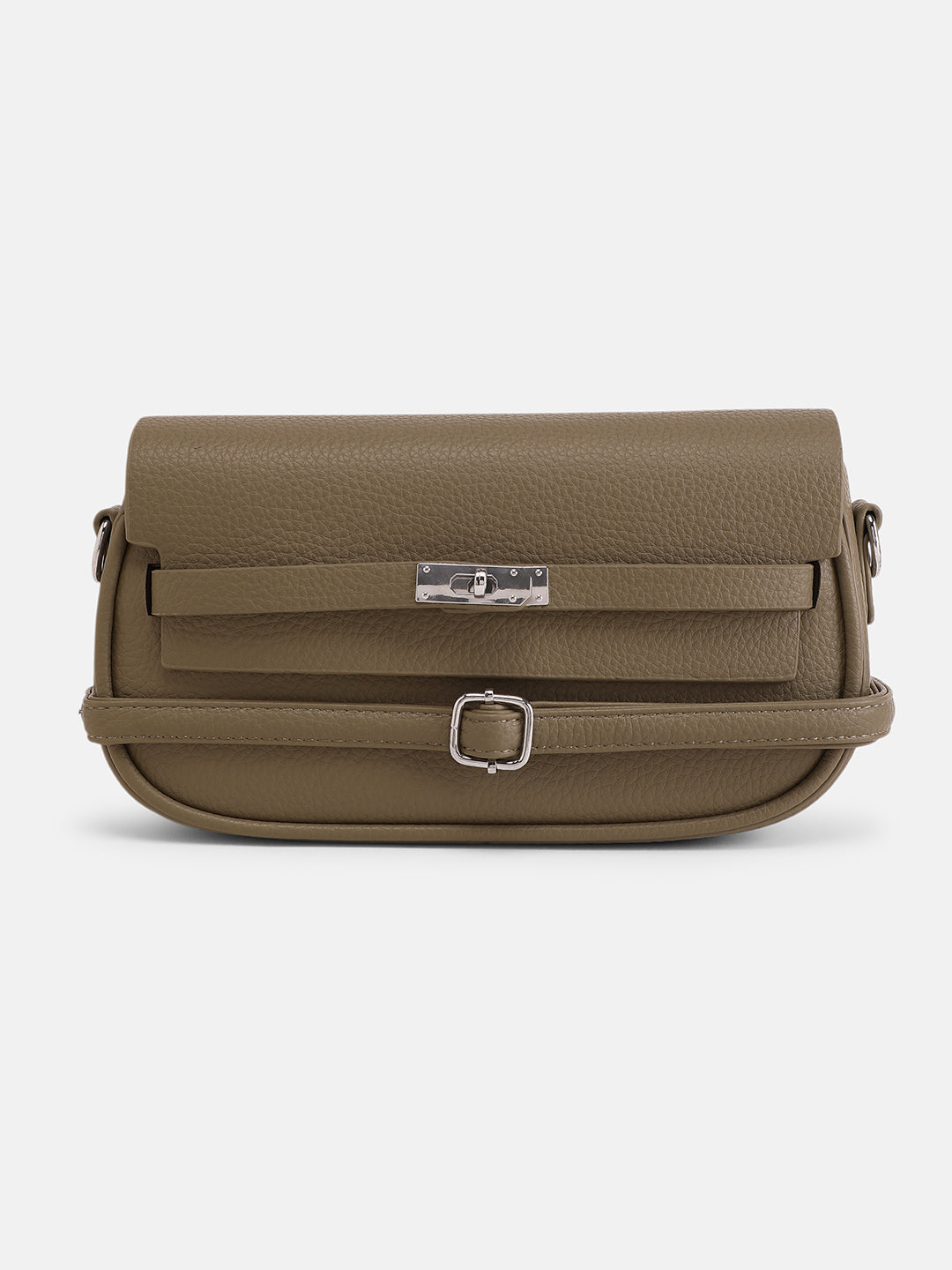 The Overlap-Curve Sling Bag - Olive Green