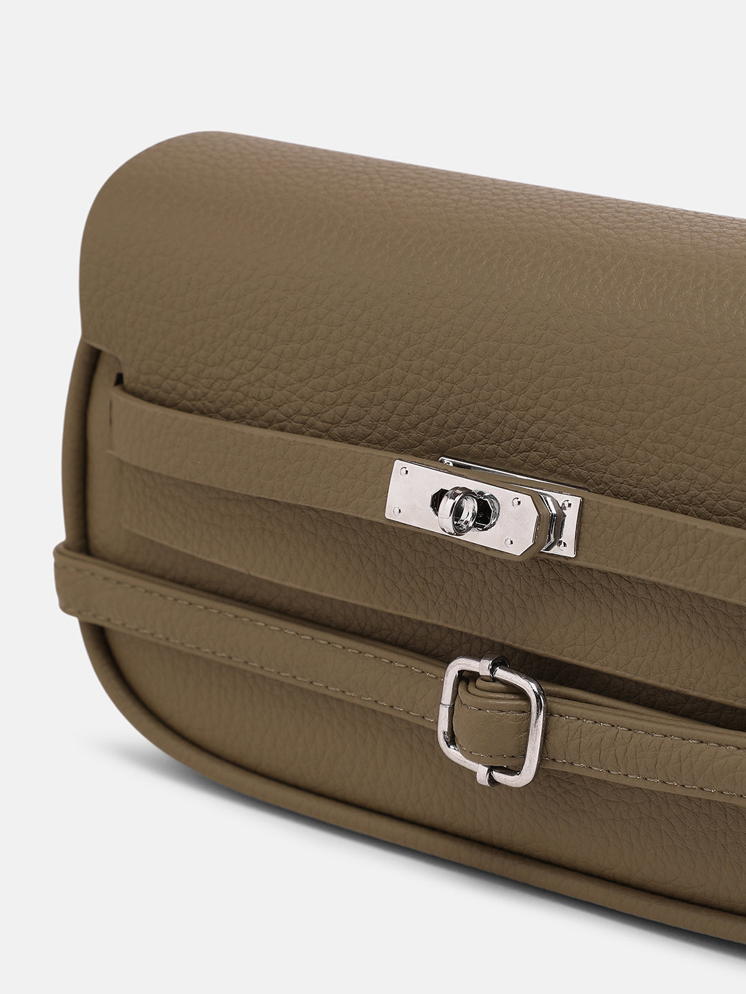 The Overlap-Curve Sling Bag - Olive Green