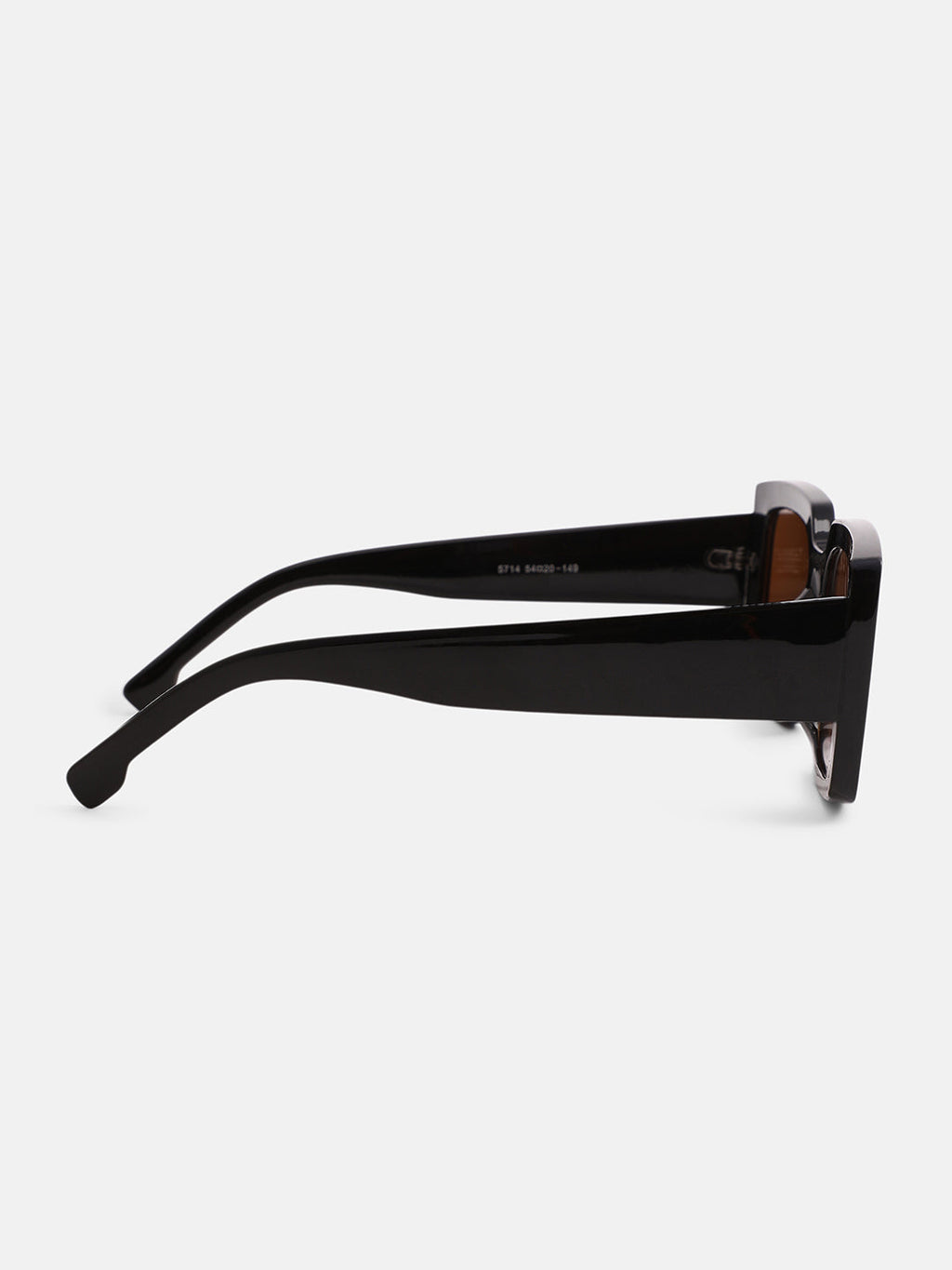 The Chunky-Retro Rectangular Sunglass - Onyx Black