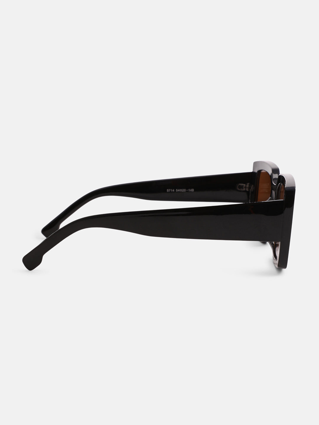 The Chunky-Retro Rectangular Sunglass - Onyx Black