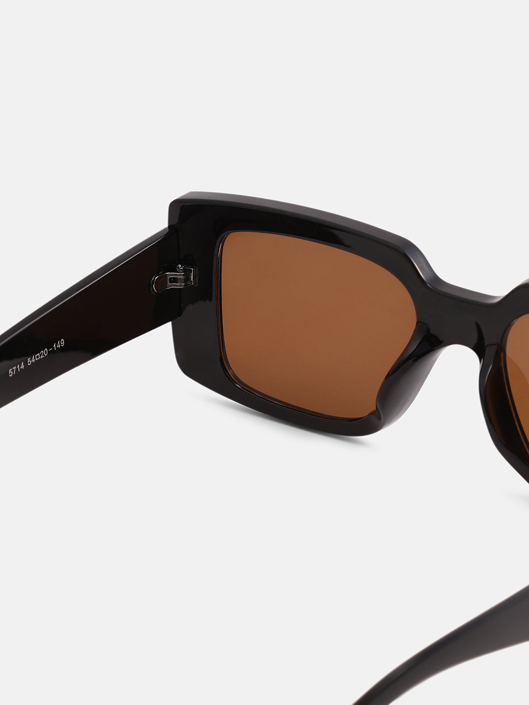 The Chunky-Retro Rectangular Sunglass - Onyx Black