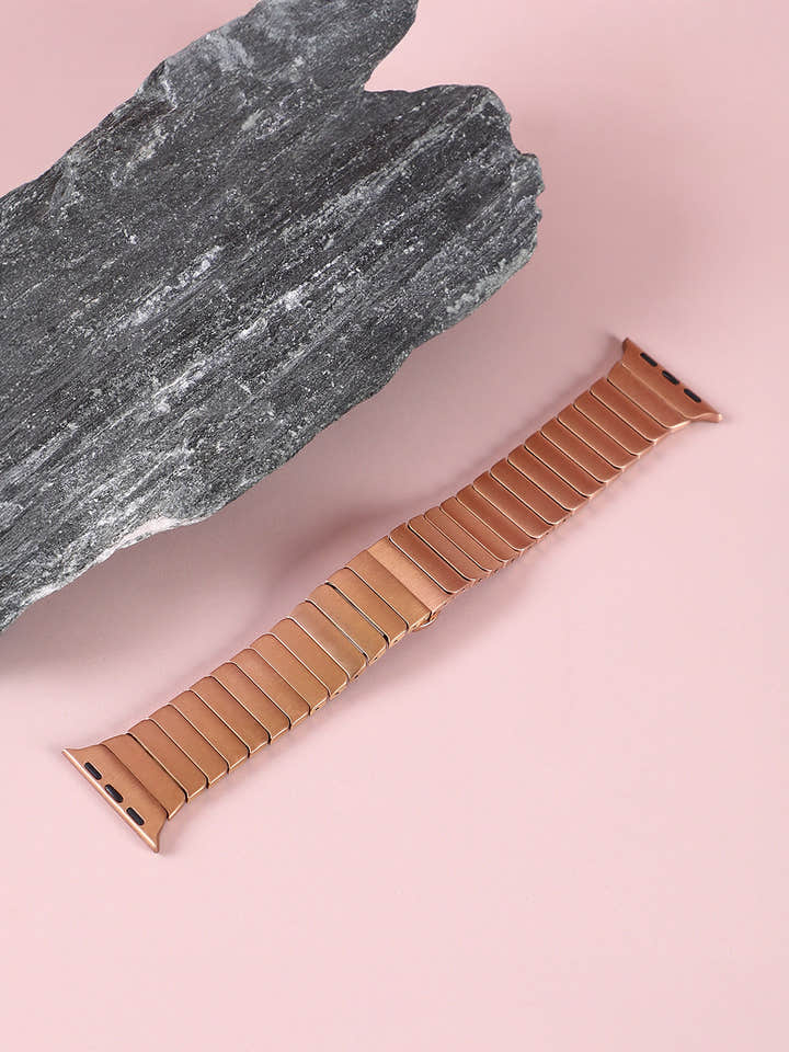 Ribbed Watch Strap - Antique Gold