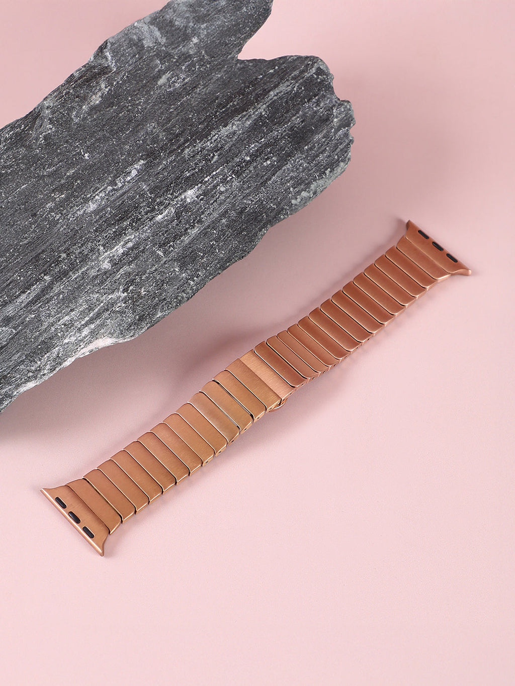 Ribbed Watch Strap - Antique Gold