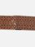 Tan Brown Textured Stretch Waist Belt
