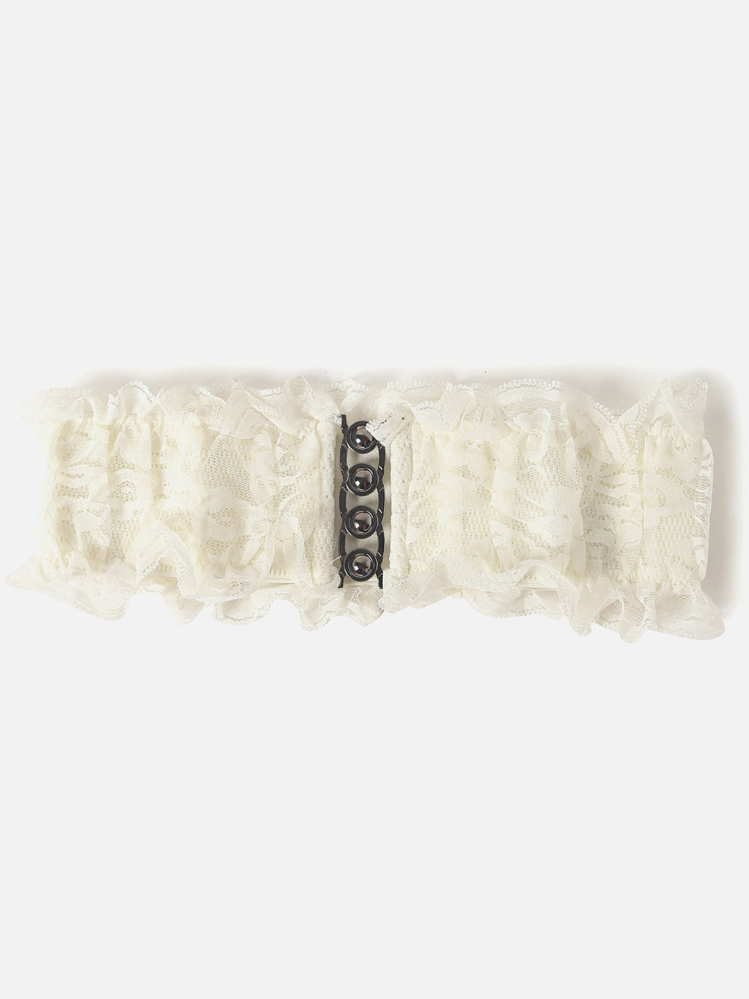 White Lace Stretch Waist Belt
