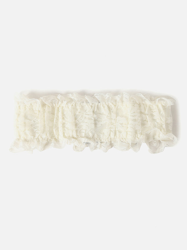 White Lace Stretch Waist Belt