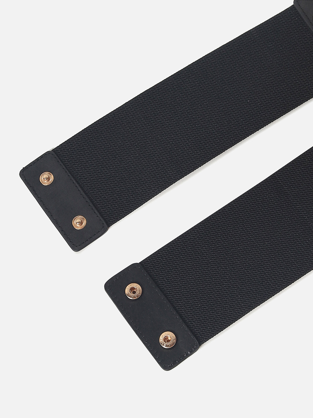 Black Textured Stretch Waist Belt