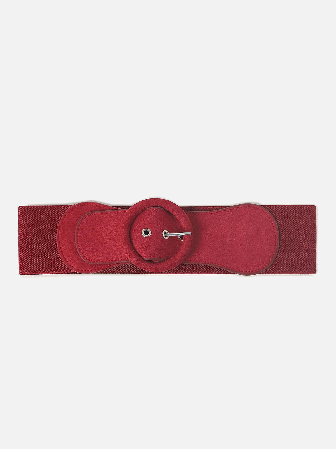 Red Solid Stretch Waist Belt