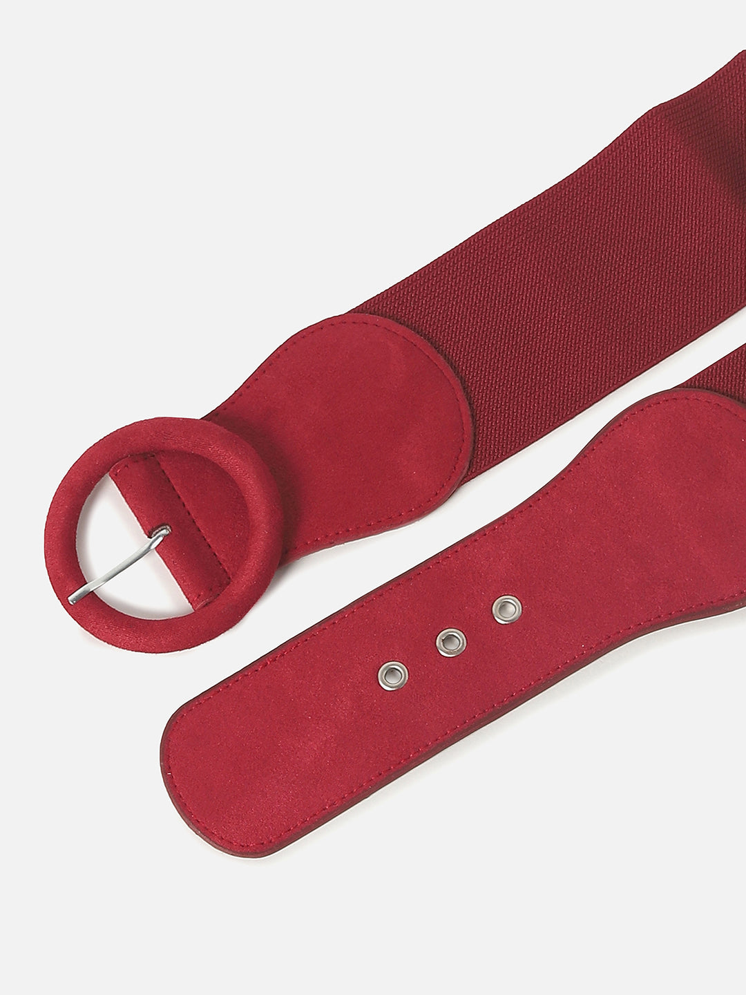 Red Solid Stretch Waist Belt