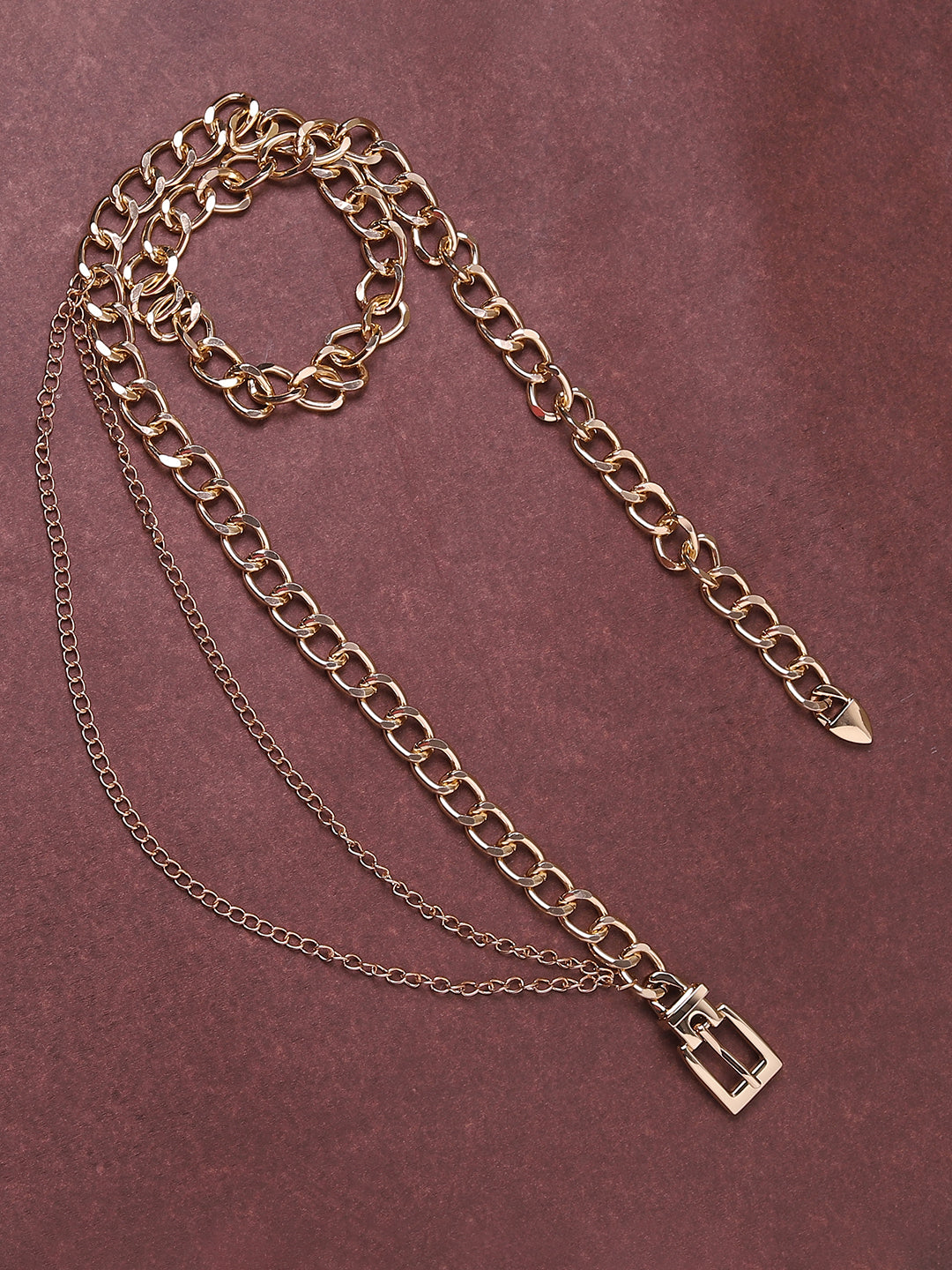 Gold Chain Solid Waist Belt