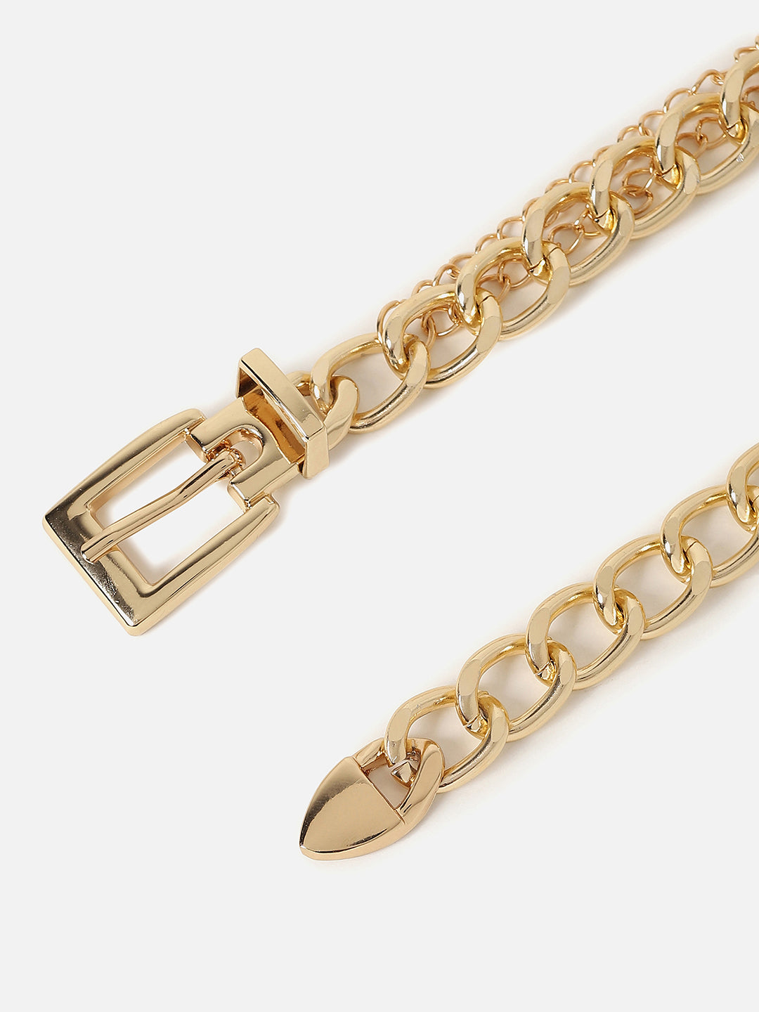 Gold Chain Solid Waist Belt