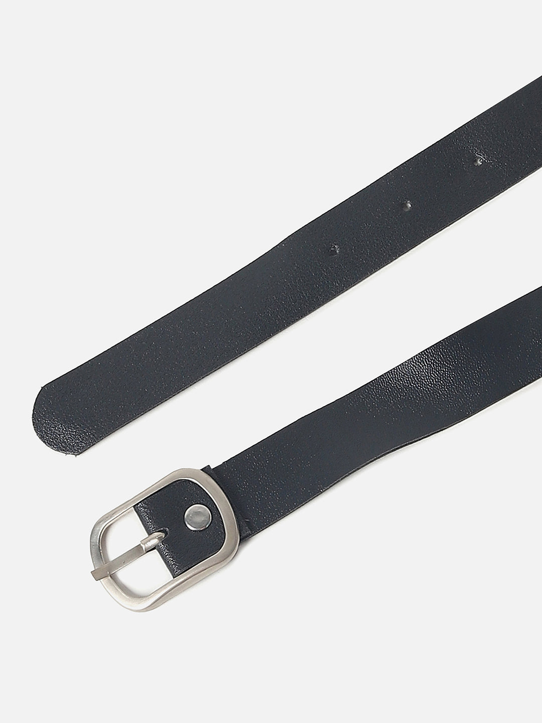Black Solid Peplum Belt