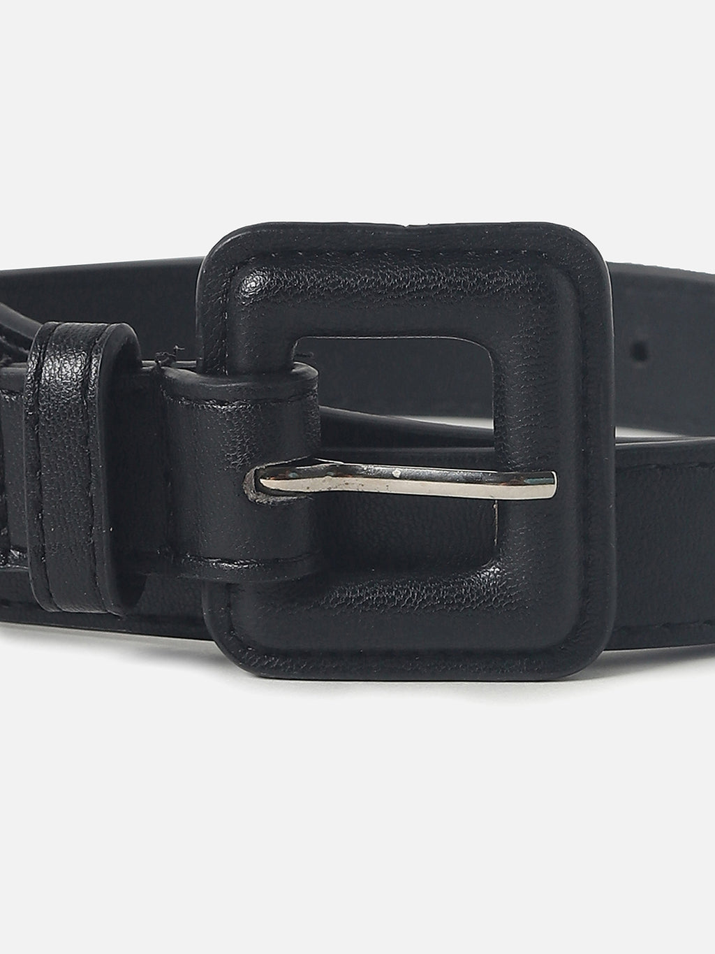 BLACK SOLID BUCKLE BELT