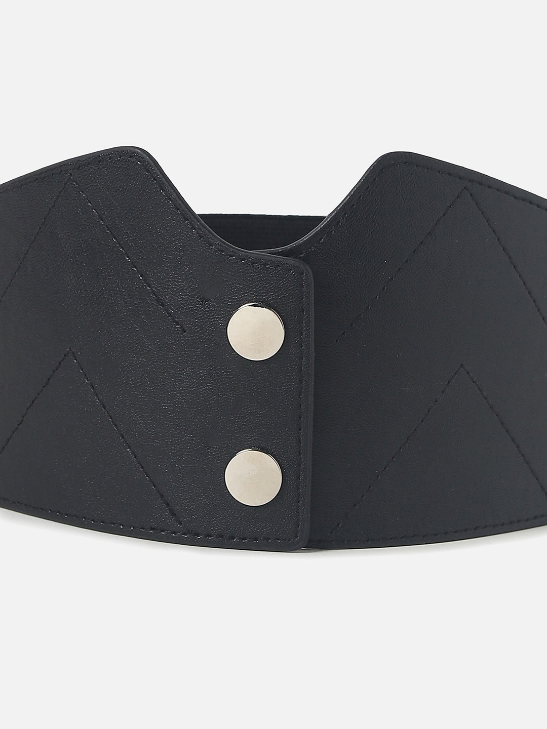 BLACK SOLID CORSET BELT