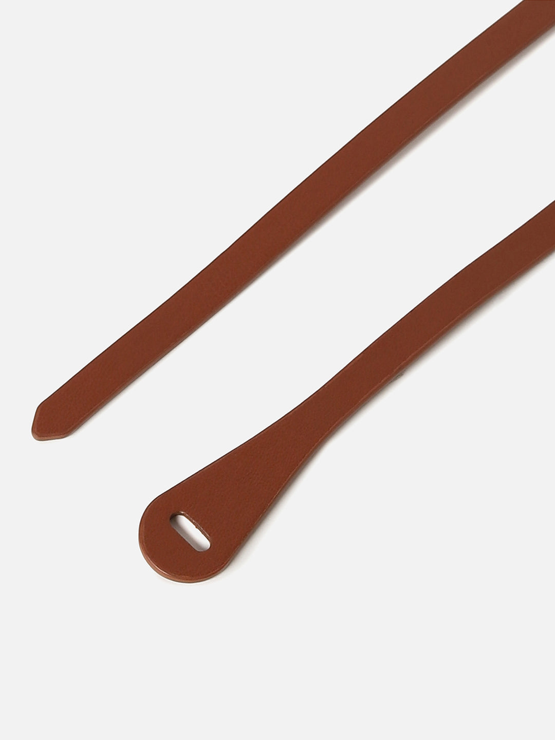 Tan Brown Solid Twist Belt