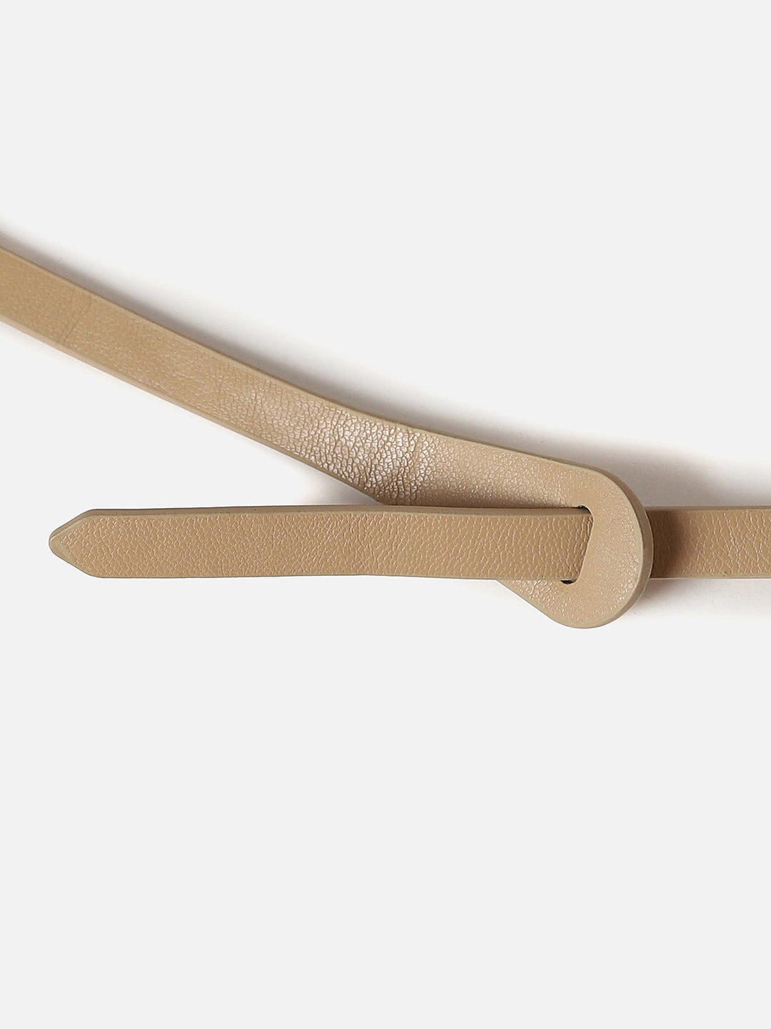 BEIGE SOLID TWIST  BELT