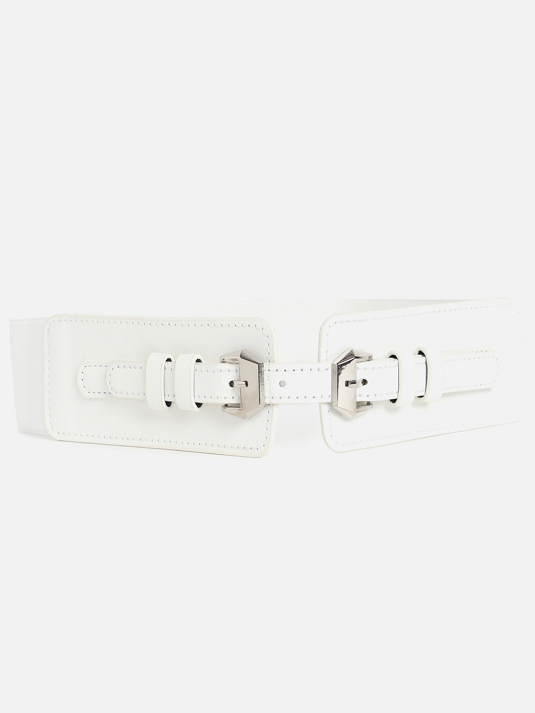 White Solid Waist Belt