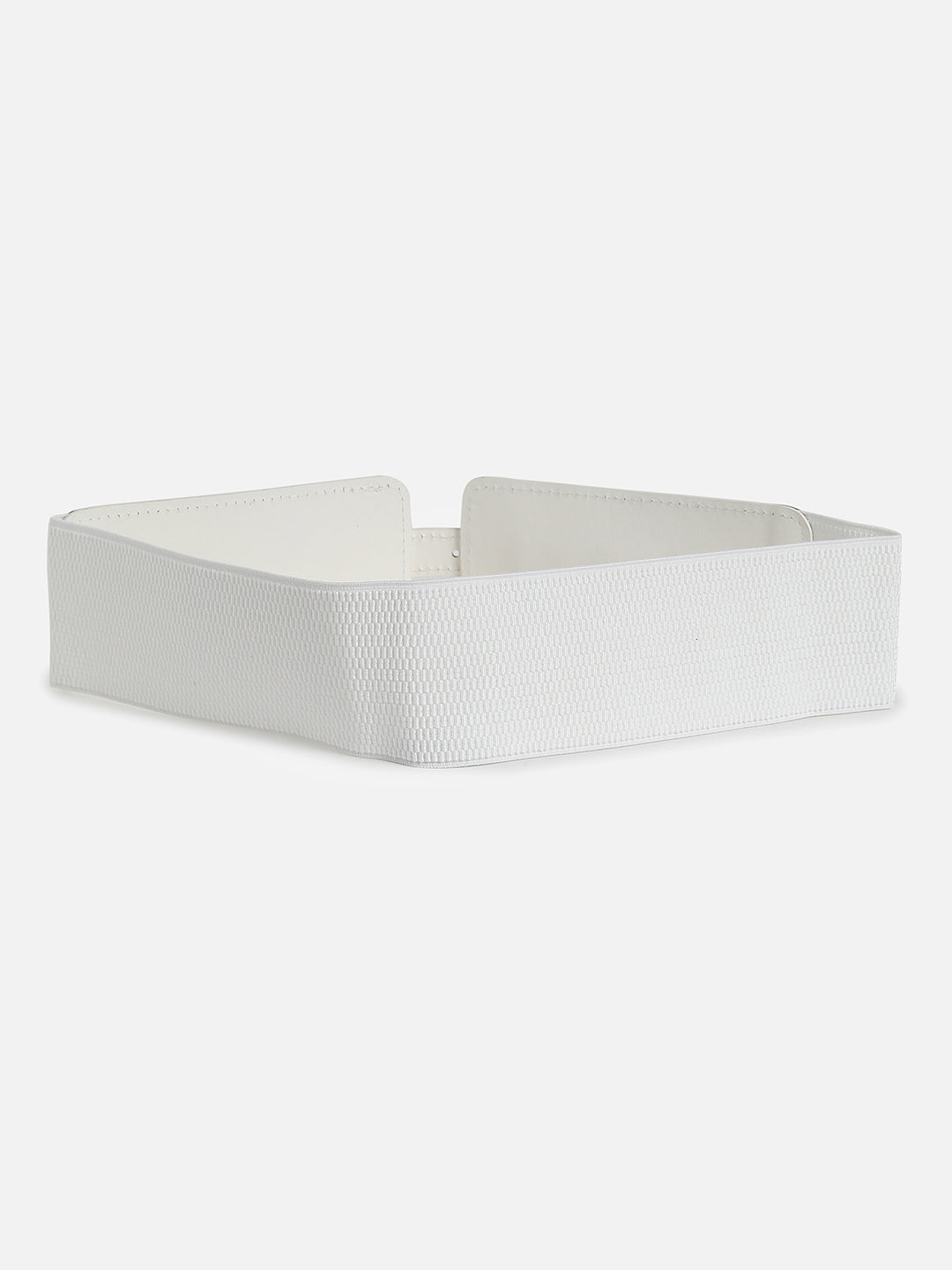 WOMEN WHITE SOLID WAIST BELT