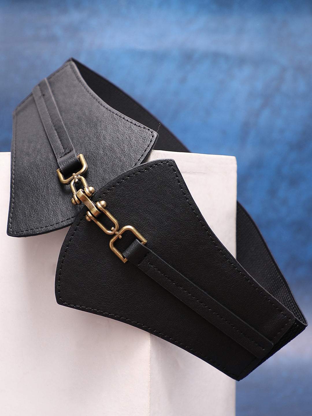 Black Solid Waist Belt