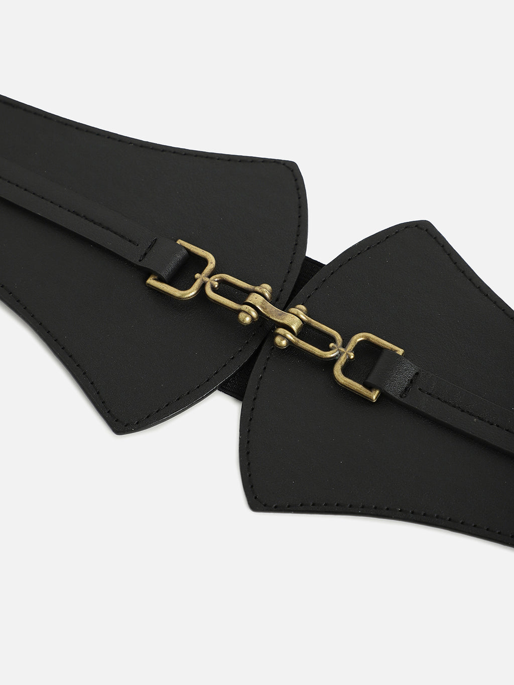 Black Solid Waist Belt