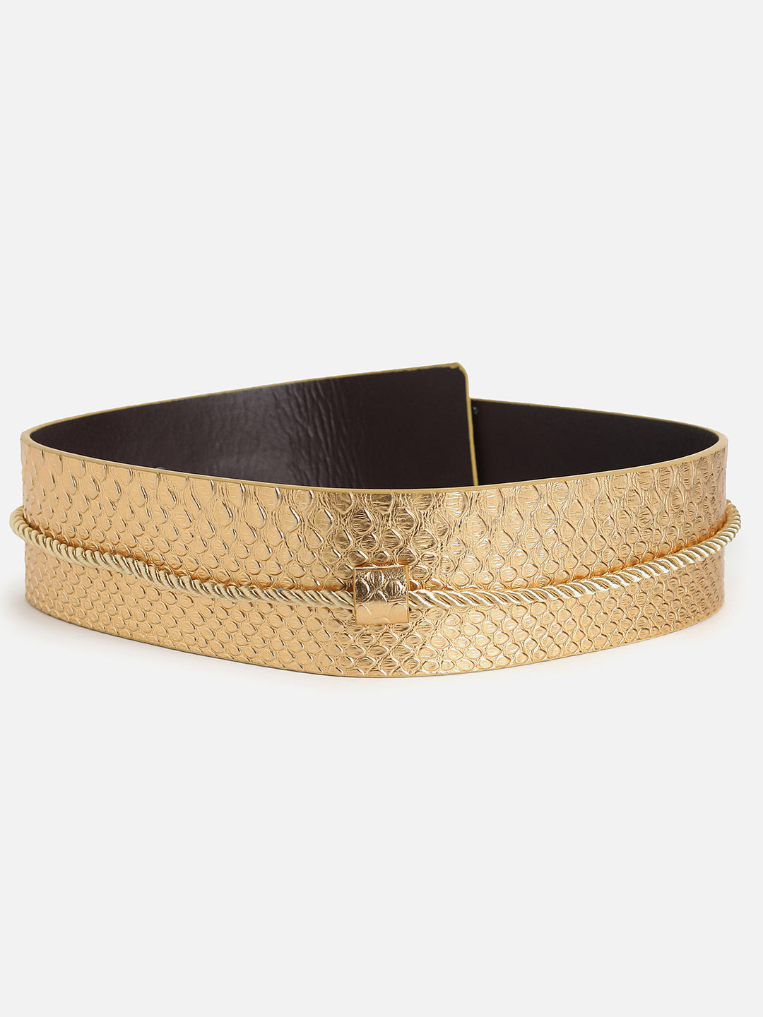 Gold Textured Waist Belt
