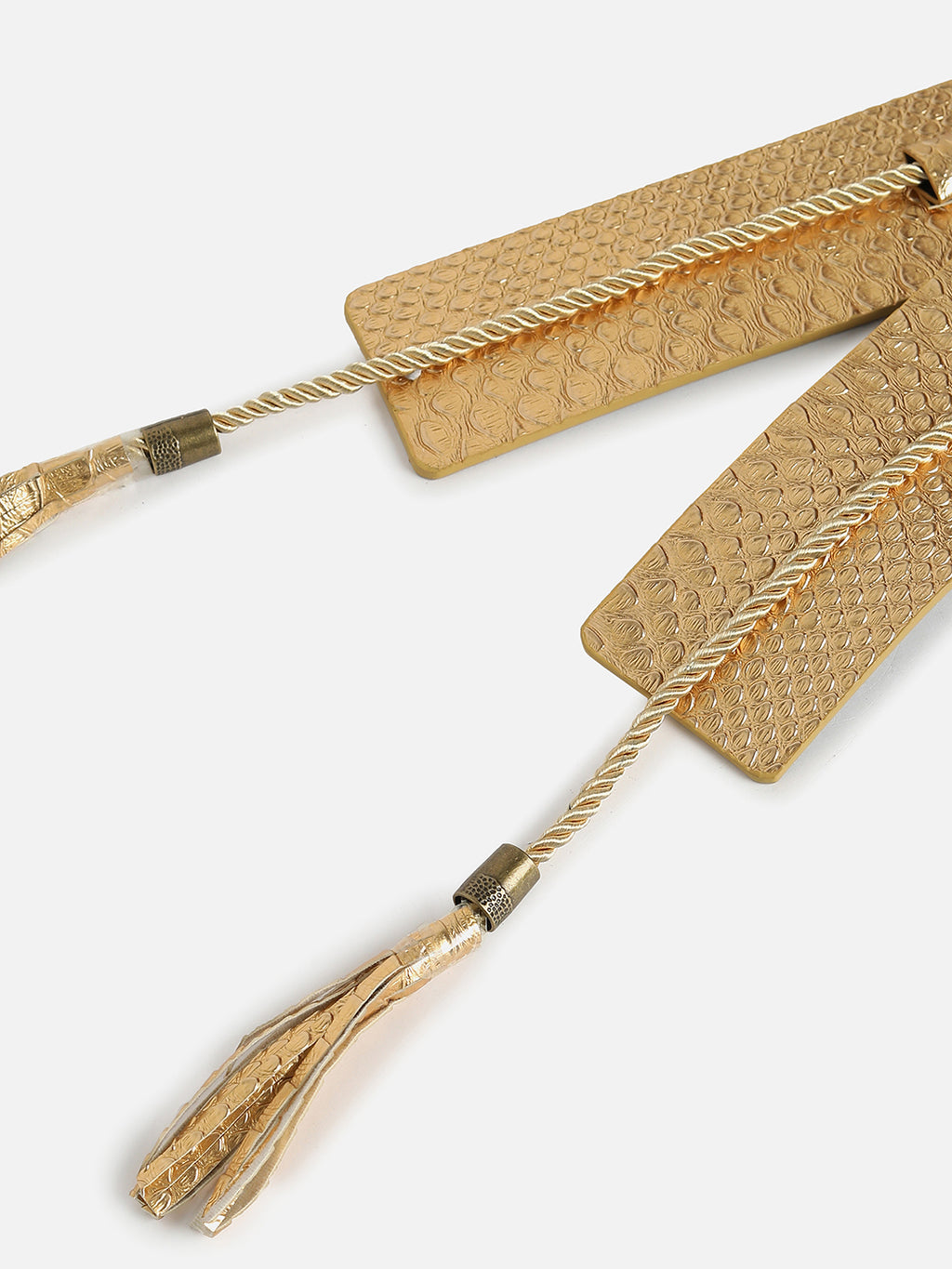 WOMEN GOLD TEXTURED WAIST BELT