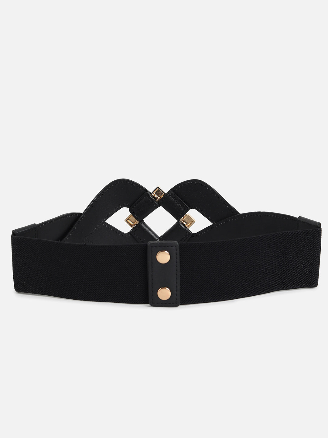 Black Solid Waist Belt