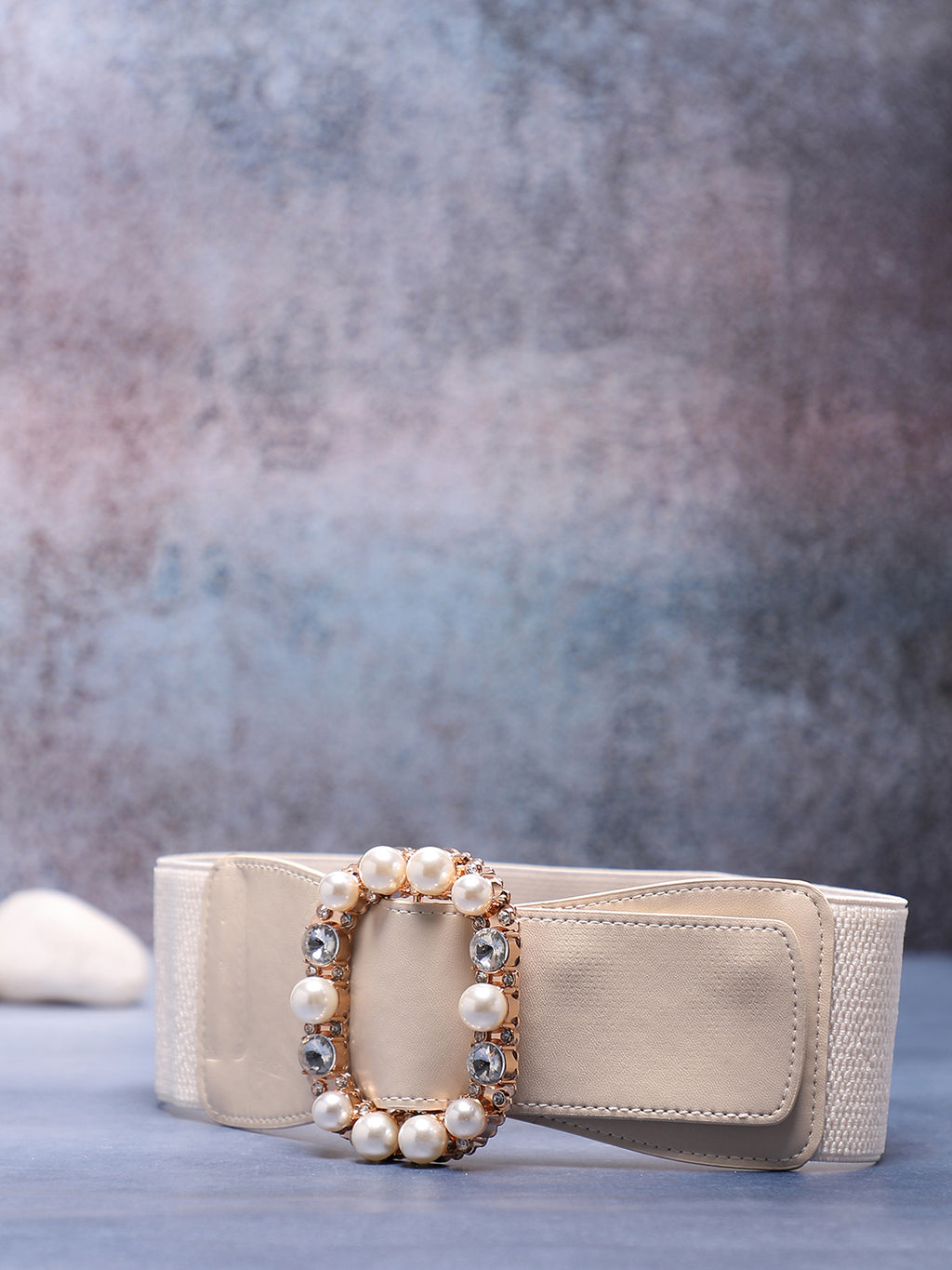 White Solid Waist Belt