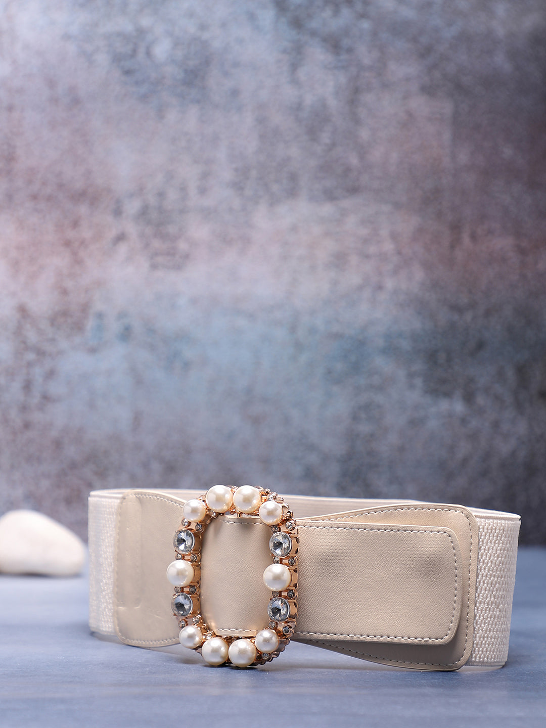 White Solid Waist Belt