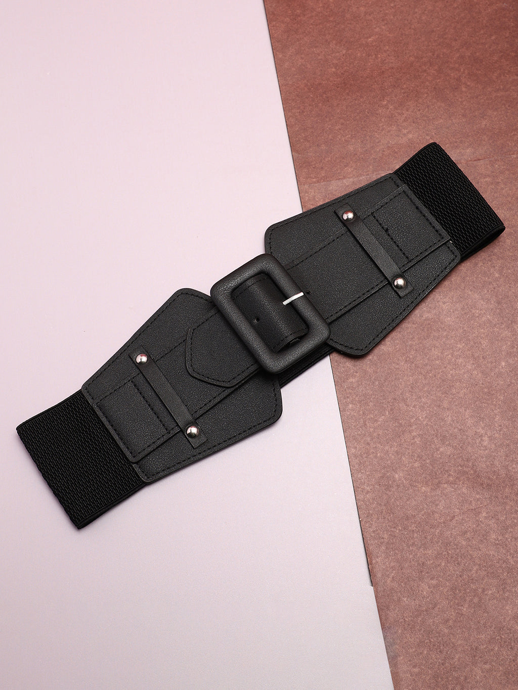 Black Solid Waist Belt