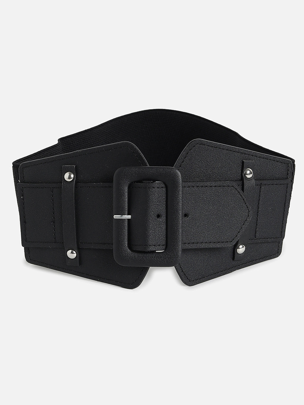 Black Solid Waist Belt