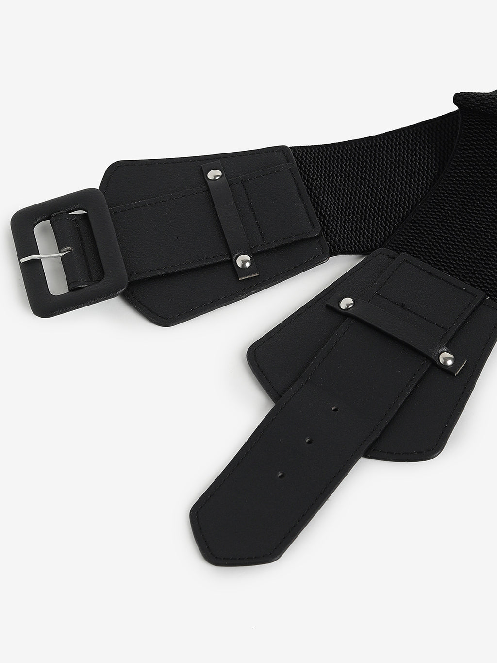 WOMEN BLACK SOLID WAIST BELT