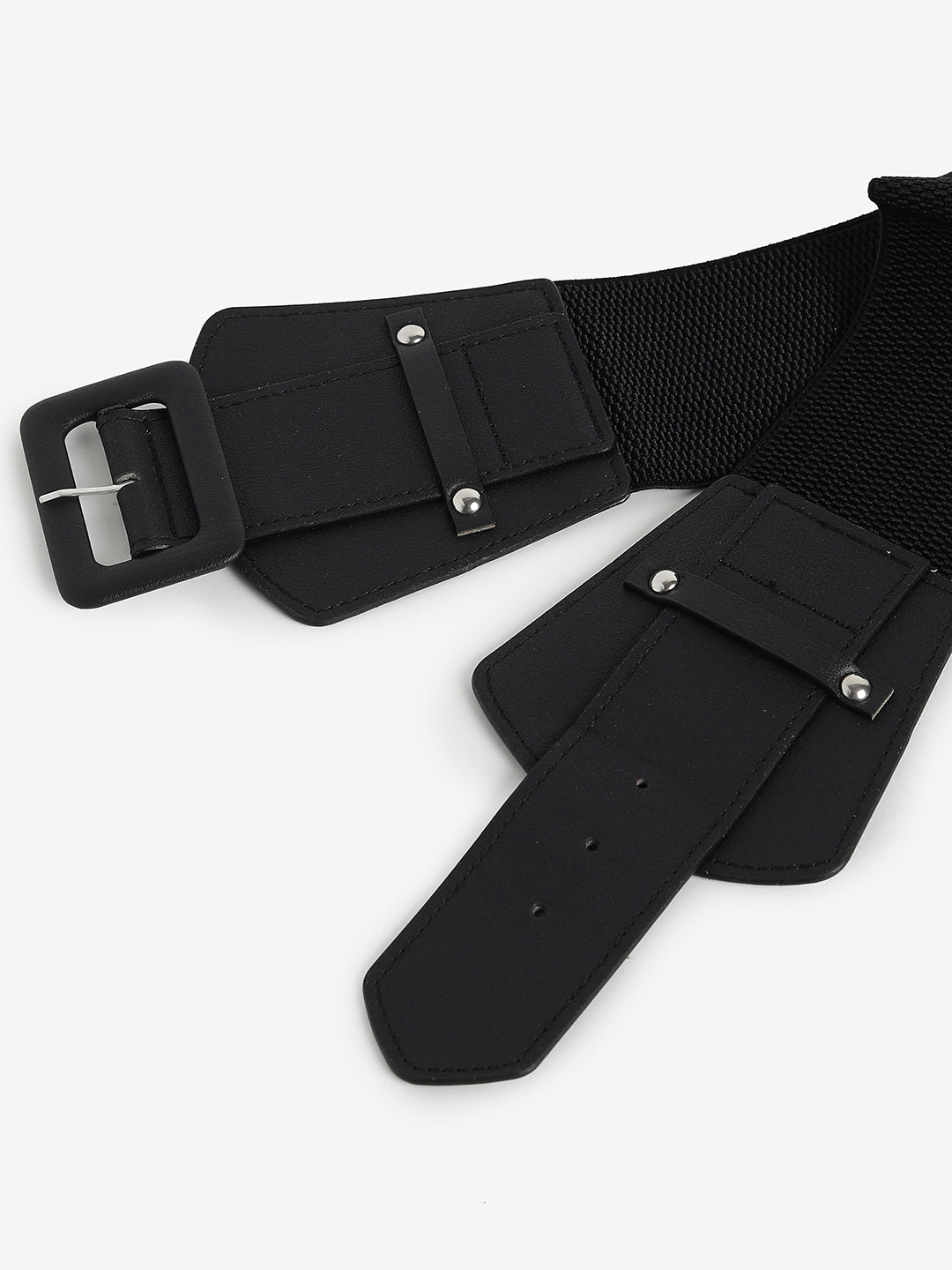 WOMEN BLACK SOLID WAIST BELT