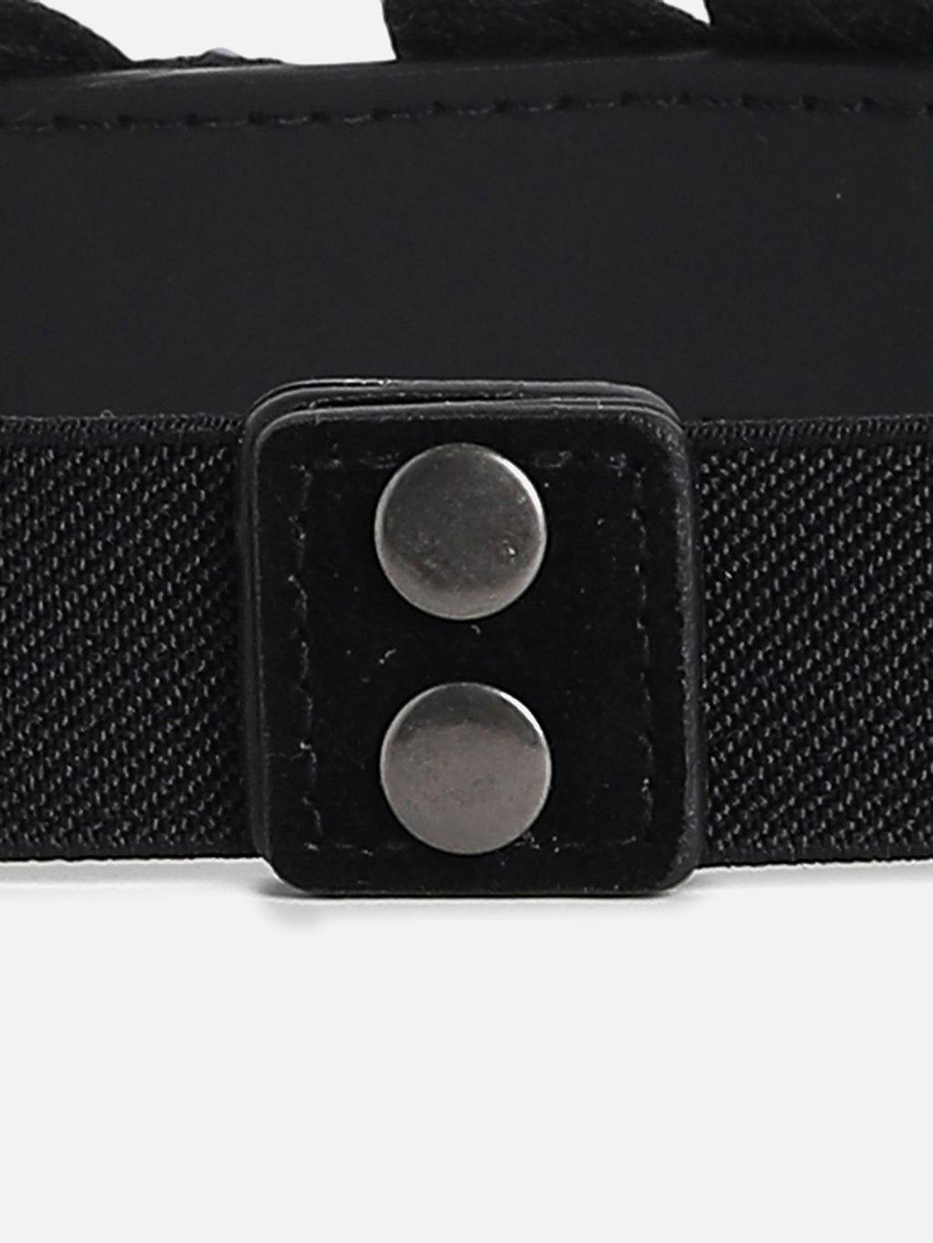 Black Textured Waist Belt
