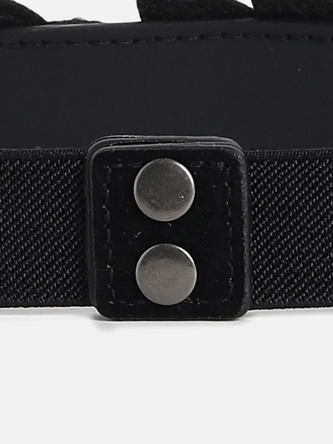 Black Textured Waist Belt