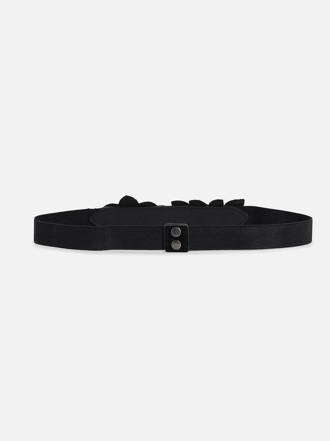 WOMEN BLACK TEXTURED WAIST BELT