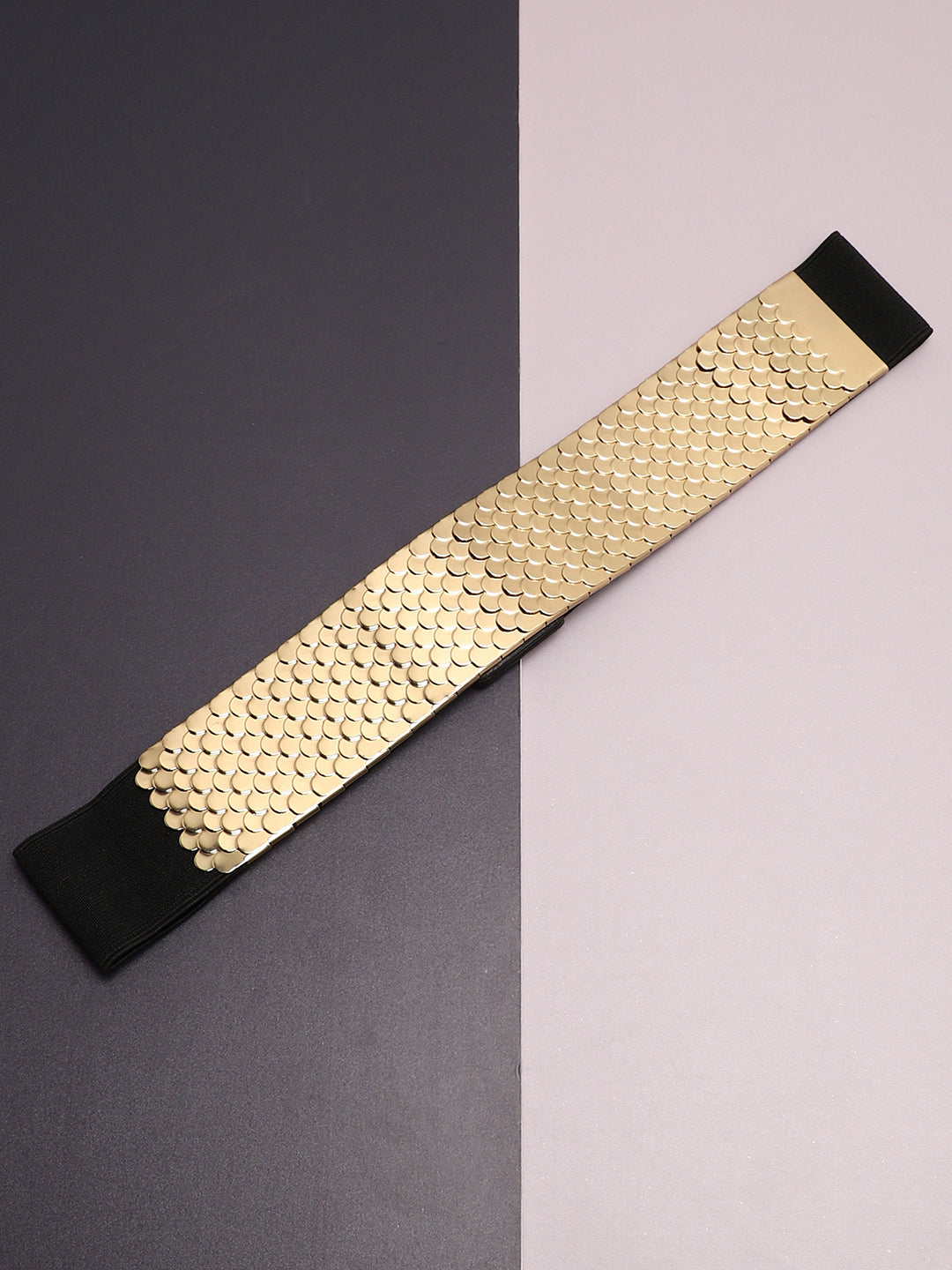 Gold Textured Waist Belt