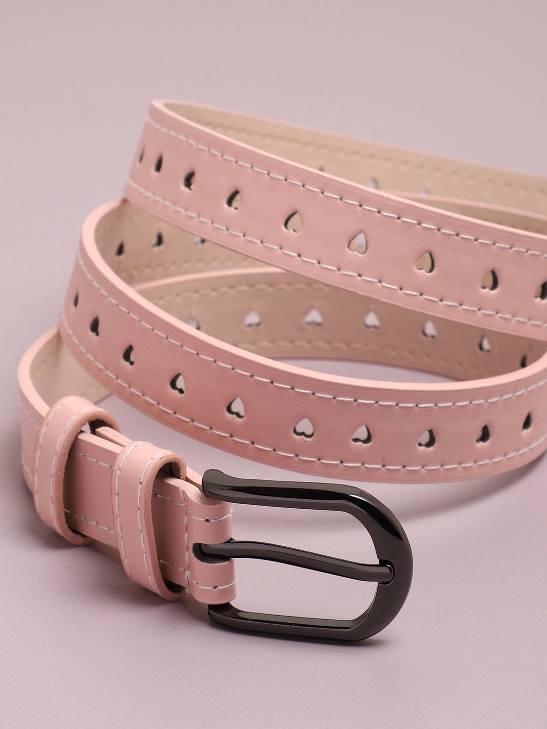 Pink Solid Waist Belt